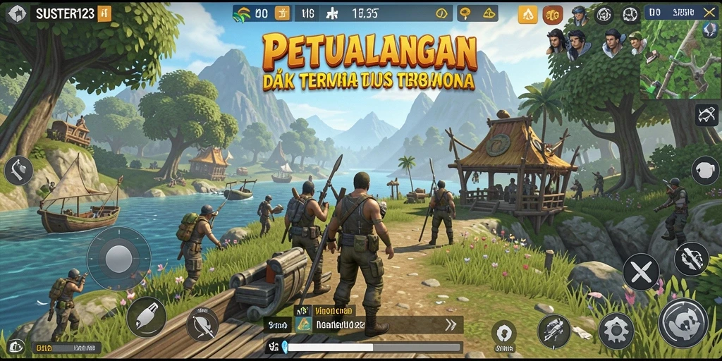 Tangkapan layar SUSTER123 menunjukkan dunia terbuka yang menakjubkan dan gameplay dinamis.